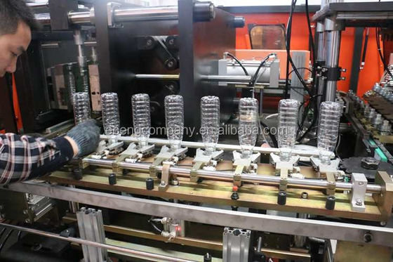 آلة تشكيل الزجاجات PET ذات اللون الأزرق البرتقالي Eceng SMC 4 تجويف
